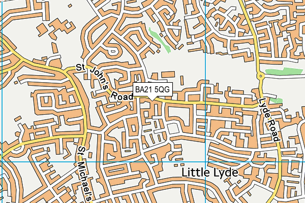 BA21 5QG map - OS VectorMap District (Ordnance Survey)