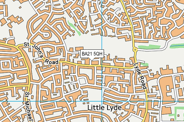 BA21 5QH map - OS VectorMap District (Ordnance Survey)