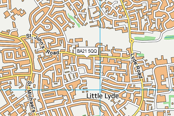 BA21 5QQ map - OS VectorMap District (Ordnance Survey)