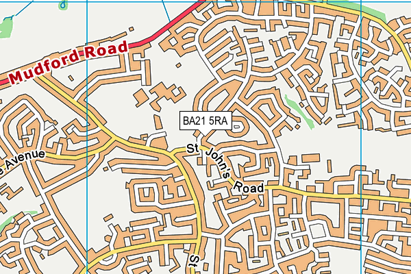 BA21 5RA map - OS VectorMap District (Ordnance Survey)