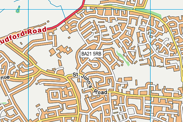 BA21 5RB map - OS VectorMap District (Ordnance Survey)