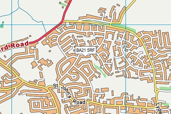 BA21 5RF map - OS VectorMap District (Ordnance Survey)