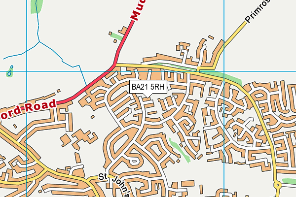 BA21 5RH map - OS VectorMap District (Ordnance Survey)