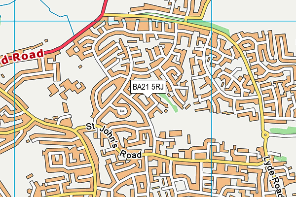 BA21 5RJ map - OS VectorMap District (Ordnance Survey)