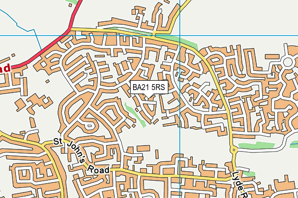 BA21 5RS map - OS VectorMap District (Ordnance Survey)