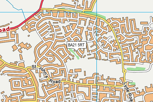 BA21 5RT map - OS VectorMap District (Ordnance Survey)