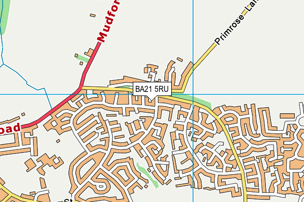 BA21 5RU map - OS VectorMap District (Ordnance Survey)