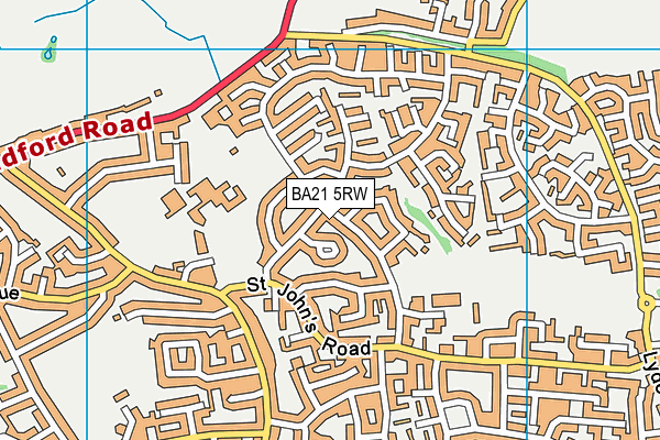 BA21 5RW map - OS VectorMap District (Ordnance Survey)