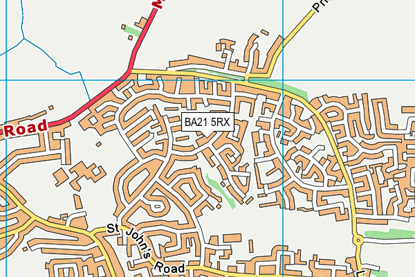 BA21 5RX map - OS VectorMap District (Ordnance Survey)