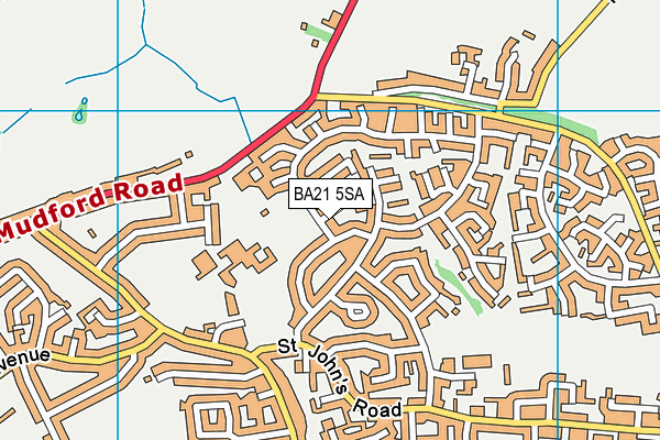 BA21 5SA map - OS VectorMap District (Ordnance Survey)