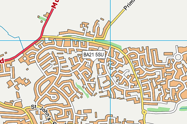 BA21 5SU map - OS VectorMap District (Ordnance Survey)