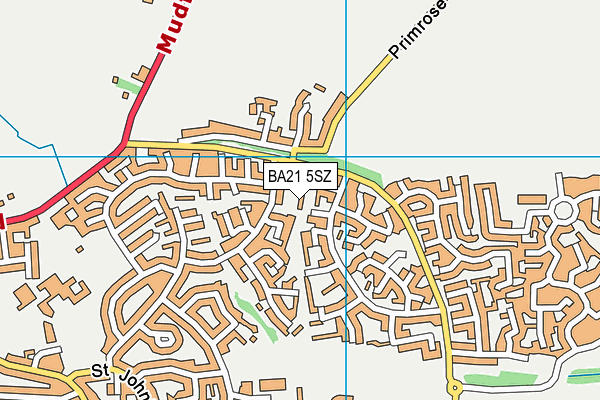 BA21 5SZ map - OS VectorMap District (Ordnance Survey)