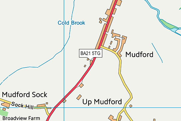 BA21 5TG map - OS VectorMap District (Ordnance Survey)