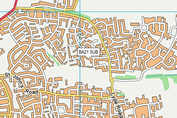 BA21 5UB map - OS VectorMap District (Ordnance Survey)