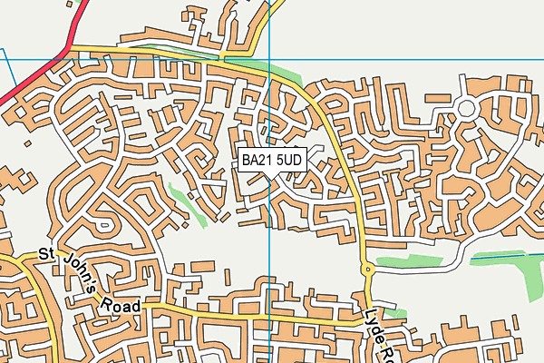 BA21 5UD map - OS VectorMap District (Ordnance Survey)