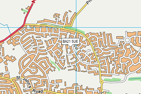 BA21 5UE map - OS VectorMap District (Ordnance Survey)