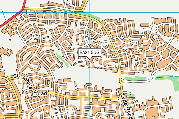 BA21 5UG map - OS VectorMap District (Ordnance Survey)