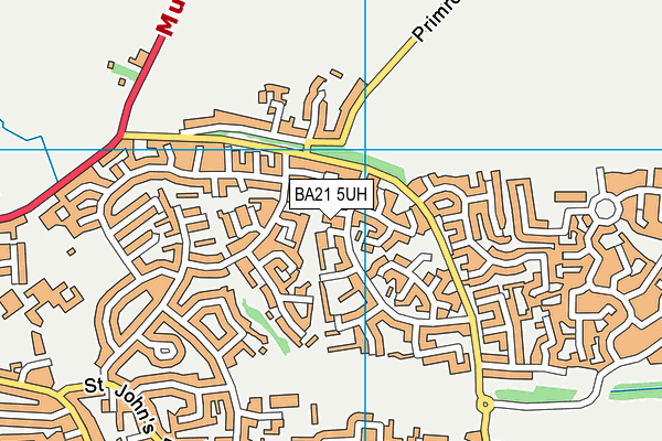 BA21 5UH map - OS VectorMap District (Ordnance Survey)