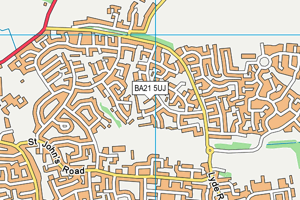 BA21 5UJ map - OS VectorMap District (Ordnance Survey)