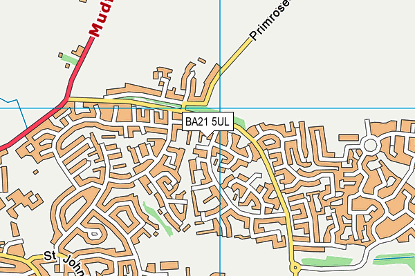 BA21 5UL map - OS VectorMap District (Ordnance Survey)