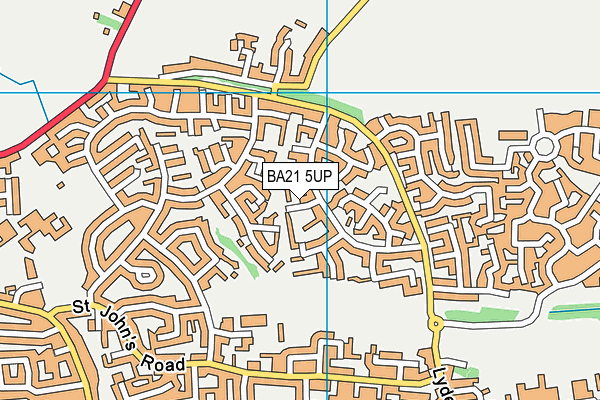 BA21 5UP map - OS VectorMap District (Ordnance Survey)