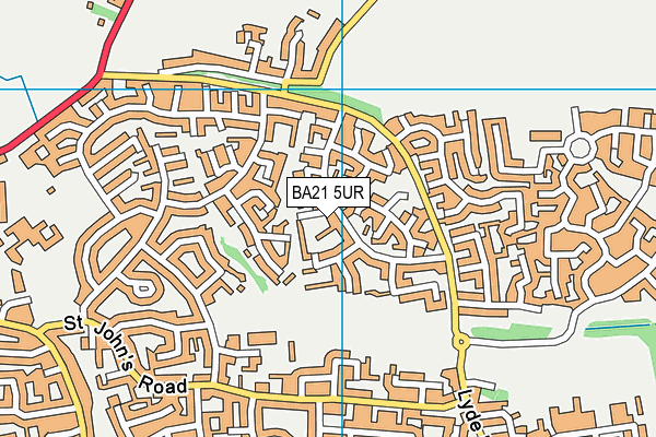 BA21 5UR map - OS VectorMap District (Ordnance Survey)