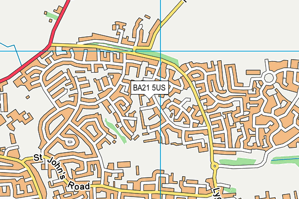 BA21 5US map - OS VectorMap District (Ordnance Survey)