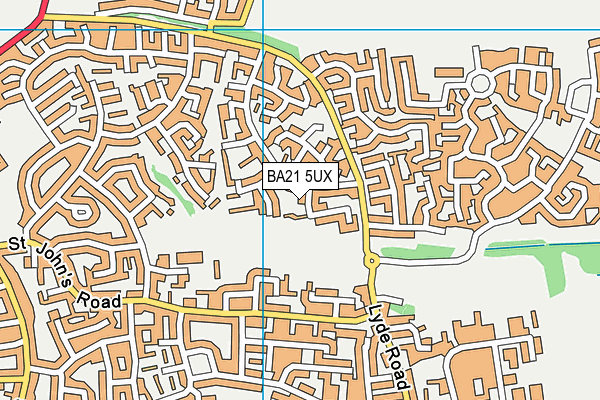 BA21 5UX map - OS VectorMap District (Ordnance Survey)