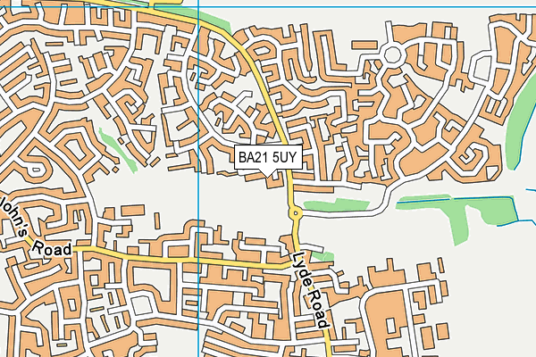 BA21 5UY map - OS VectorMap District (Ordnance Survey)