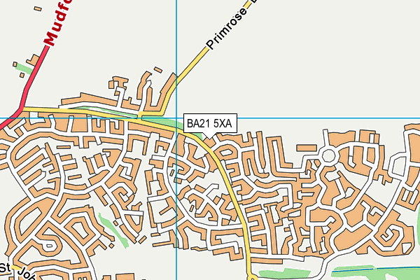 BA21 5XA map - OS VectorMap District (Ordnance Survey)