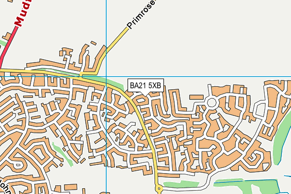 BA21 5XB map - OS VectorMap District (Ordnance Survey)