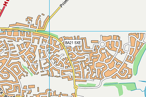 BA21 5XE map - OS VectorMap District (Ordnance Survey)