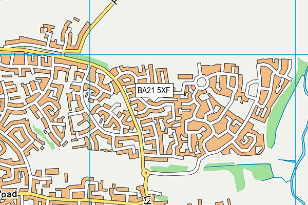 BA21 5XF map - OS VectorMap District (Ordnance Survey)