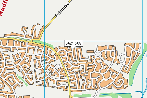 BA21 5XG map - OS VectorMap District (Ordnance Survey)