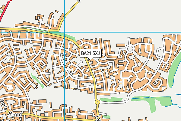 BA21 5XJ map - OS VectorMap District (Ordnance Survey)