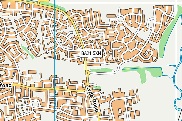 BA21 5XN map - OS VectorMap District (Ordnance Survey)