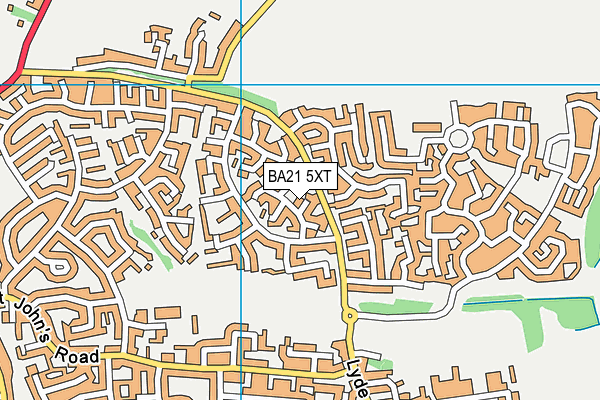 BA21 5XT map - OS VectorMap District (Ordnance Survey)