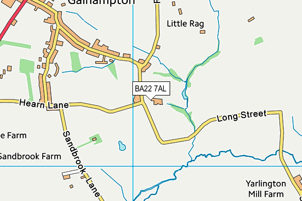 BA22 7AL map - OS VectorMap District (Ordnance Survey)