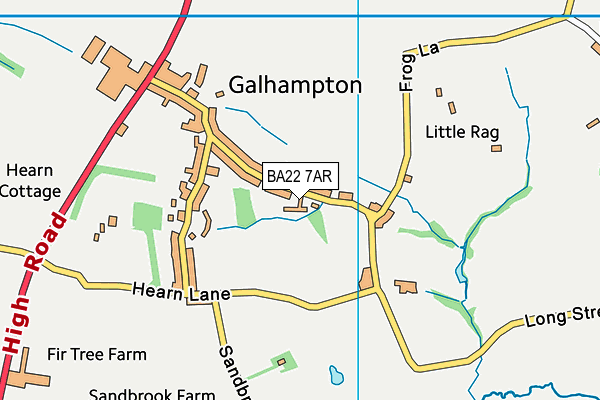 BA22 7AR map - OS VectorMap District (Ordnance Survey)