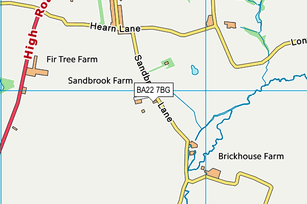 BA22 7BG map - OS VectorMap District (Ordnance Survey)