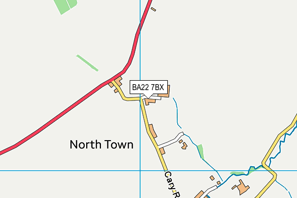 BA22 7BX map - OS VectorMap District (Ordnance Survey)