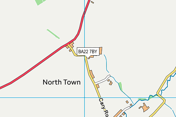 BA22 7BY map - OS VectorMap District (Ordnance Survey)