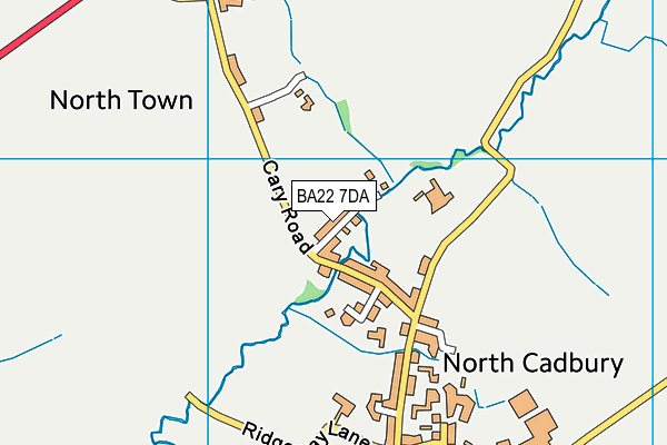 BA22 7DA map - OS VectorMap District (Ordnance Survey)