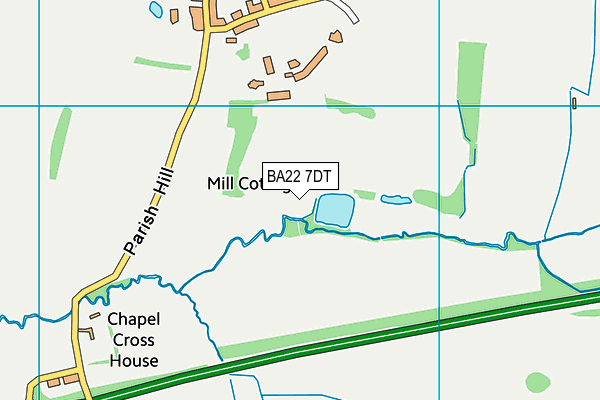 BA22 7DT map - OS VectorMap District (Ordnance Survey)