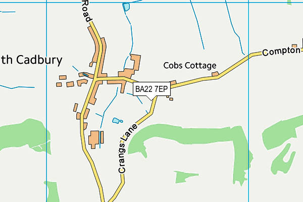 BA22 7EP map - OS VectorMap District (Ordnance Survey)