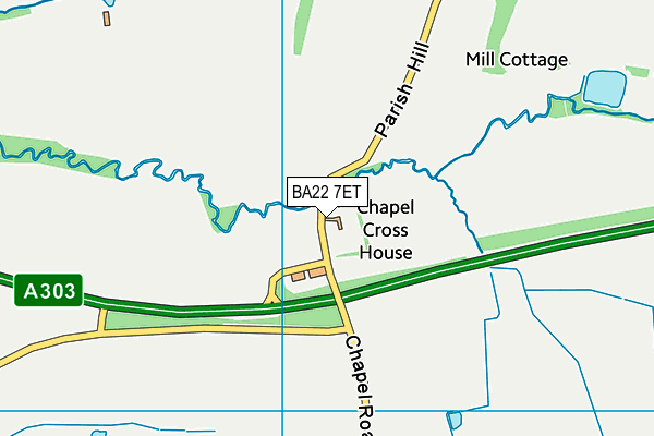 BA22 7ET map - OS VectorMap District (Ordnance Survey)