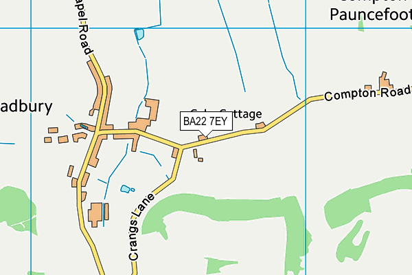 BA22 7EY map - OS VectorMap District (Ordnance Survey)