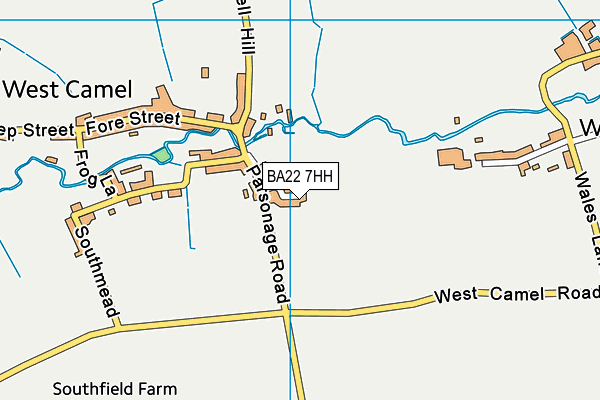 BA22 7HH map - OS VectorMap District (Ordnance Survey)