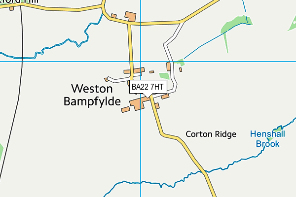 BA22 7HT map - OS VectorMap District (Ordnance Survey)