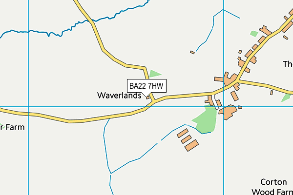BA22 7HW map - OS VectorMap District (Ordnance Survey)